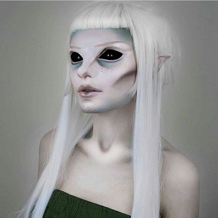 жуткий макияж, страшный макияж, пугающий макияж