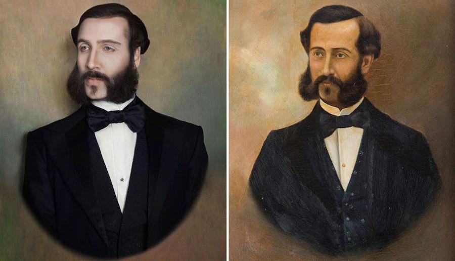 Кристиан Фукс, Christian Fuchs, фотограф воссоздает портреты предков