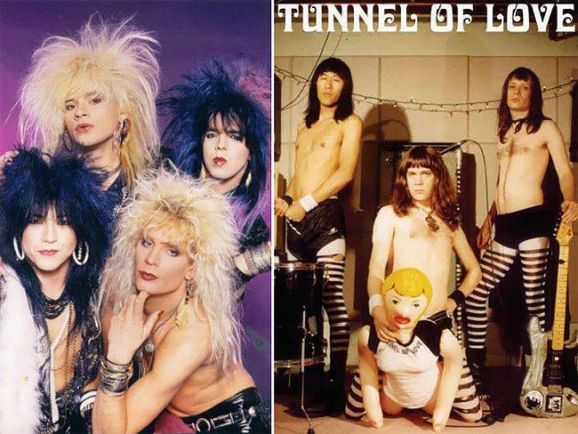 Смешные фотографии метал-групп из прошлого, которые выглядят просто фантастически нелепо в своих странных нарядах Смешные фотографии метал-групп, нелепые фотографии метал-групп, странные наряды метал-групп