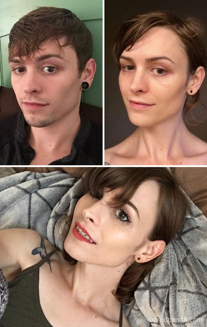 Трансгендеры делятся фотографиями своего перехода, и сложно поверить, что э...