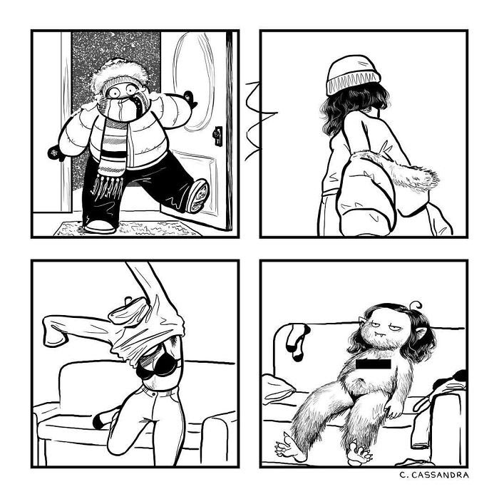 смешные комиксы, смешные комиксы о зиме, комиксы в которых каждый узнает себя, комиксы на злобу дня