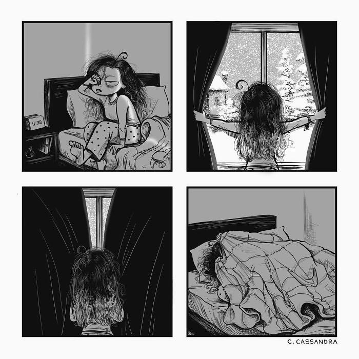 смешные комиксы, смешные комиксы о зиме, комиксы в которых каждый узнает себя, комиксы на злобу дня