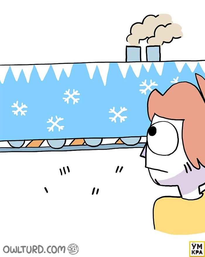 смешные комиксы, смешные комиксы о зиме, комиксы в которых каждый узнает себя, комиксы на злобу дня