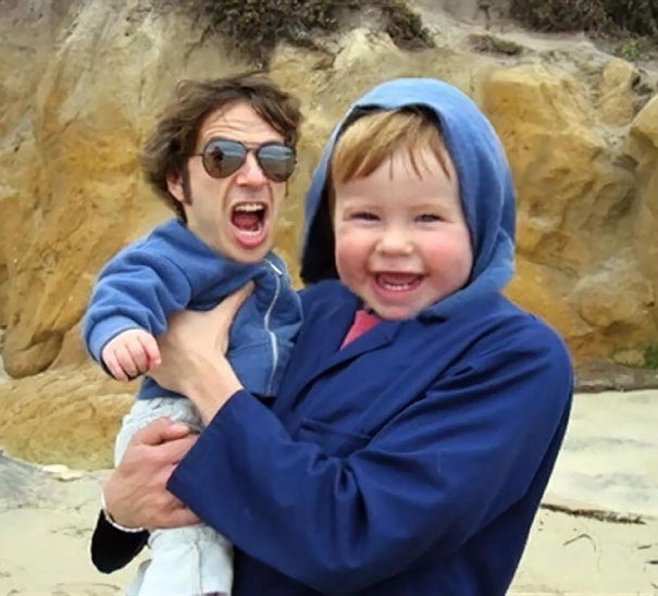 люди решили поменяться лицами с детьми, замена лиц на детские