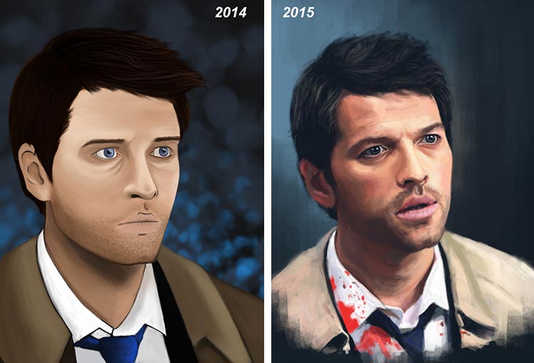 Художники перерисовывали свои старые работы, художники перерисовали свои рисунки