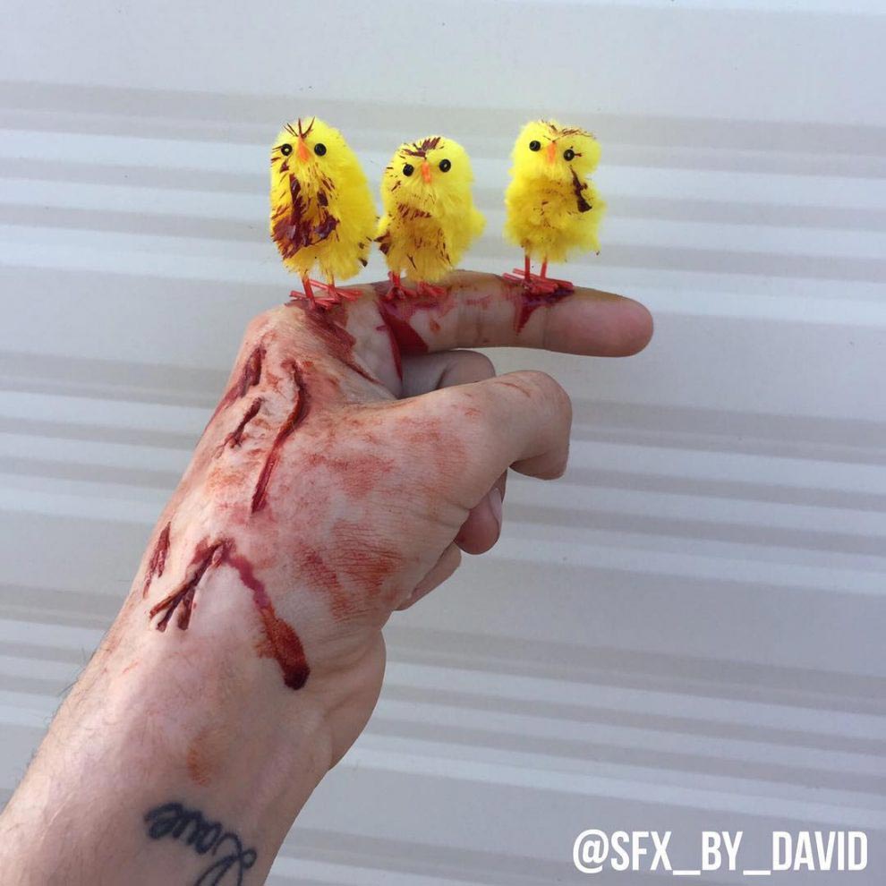 Дэвид Харрис, David Harris, жуткий грим