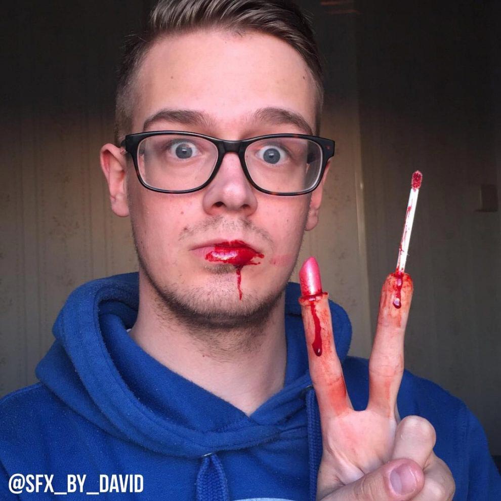 Дэвид Харрис, David Harris, жуткий грим