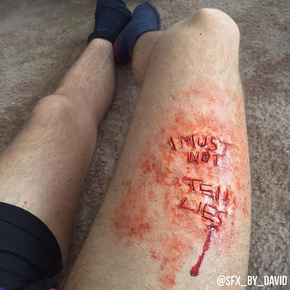 Дэвид Харрис, David Harris, жуткий грим