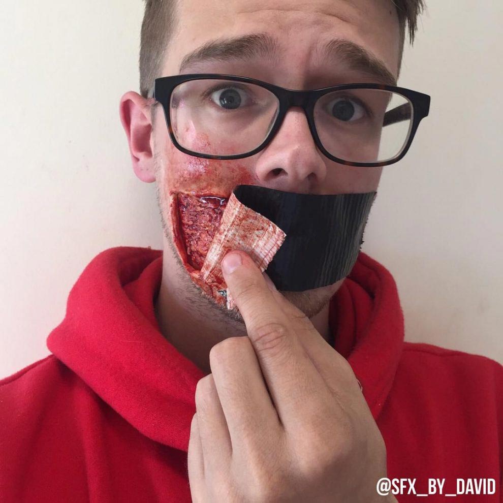 Дэвид Харрис, David Harris, жуткий грим