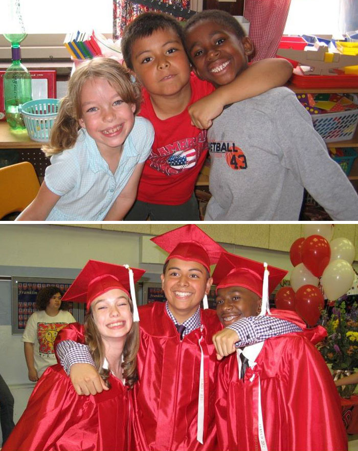 Друзья воссоздают свои детские фото, друзья тогда и сейчас