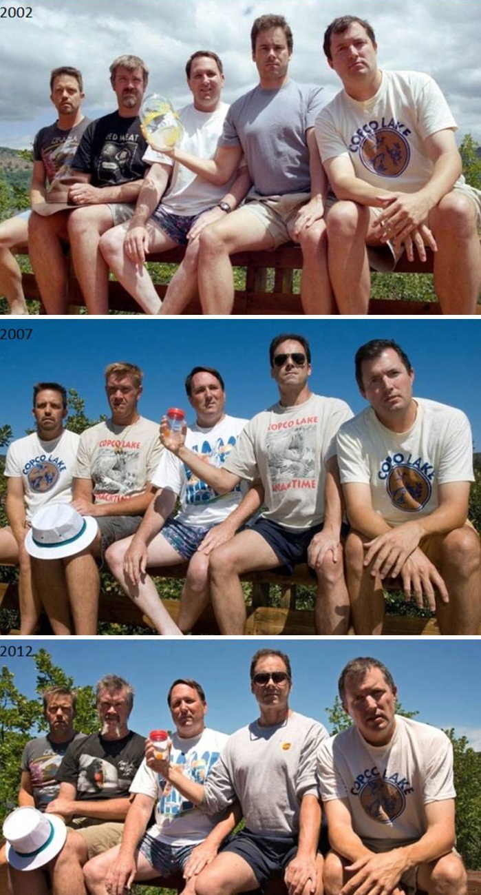 Друзья воссоздают свои детские фото, друзья тогда и сейчас