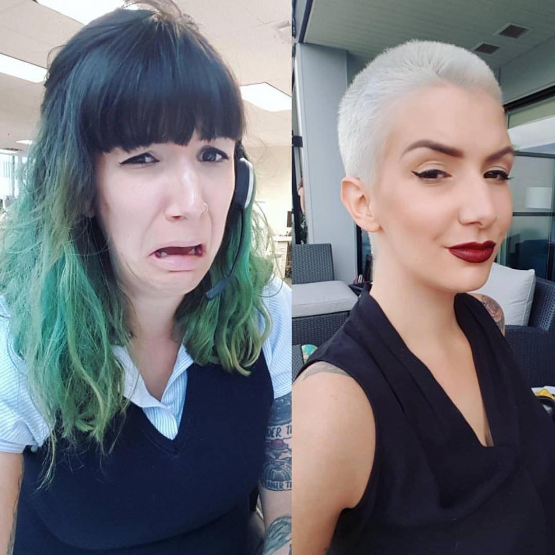 до и после стрижки, люди преобразившиеся после стрижки