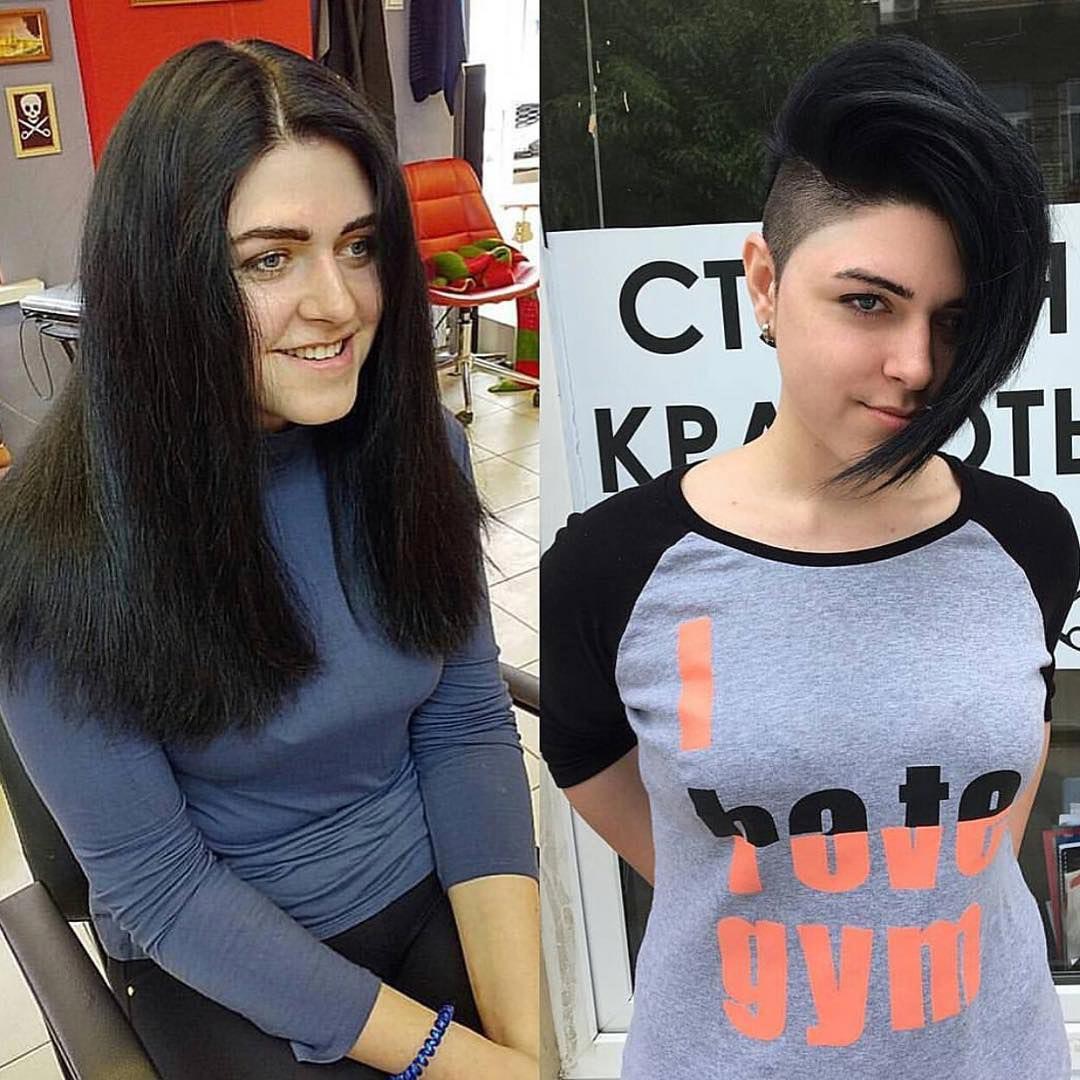 до и после стрижки, люди преобразившиеся после стрижки