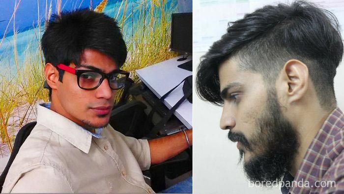 парни до и после того как отрастили бороду, парни с бородой и без