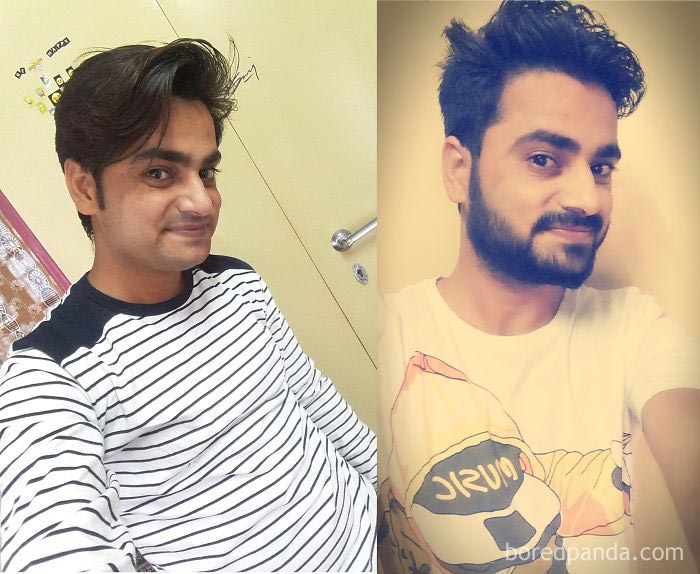 парни до и после того как отрастили бороду, парни с бородой и без