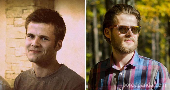 парни до и после того как отрастили бороду, парни с бородой и без
