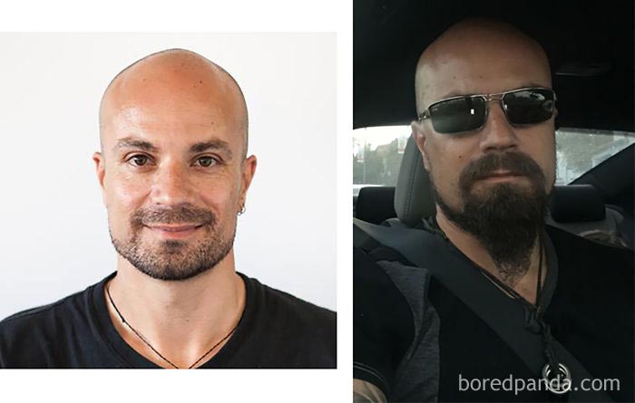 парни до и после того как отрастили бороду, парни с бородой и без