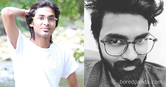 парни до и после того как отрастили бороду, парни с бородой и без