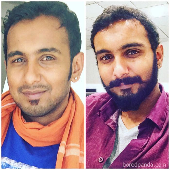 парни до и после того как отрастили бороду, парни с бородой и без