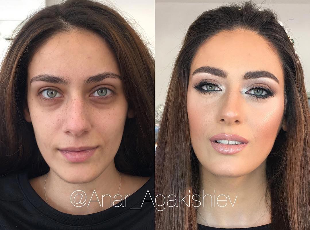 визажист Анар Агакишиев. визажист превращает женщин в красавиц, до и после макияжа