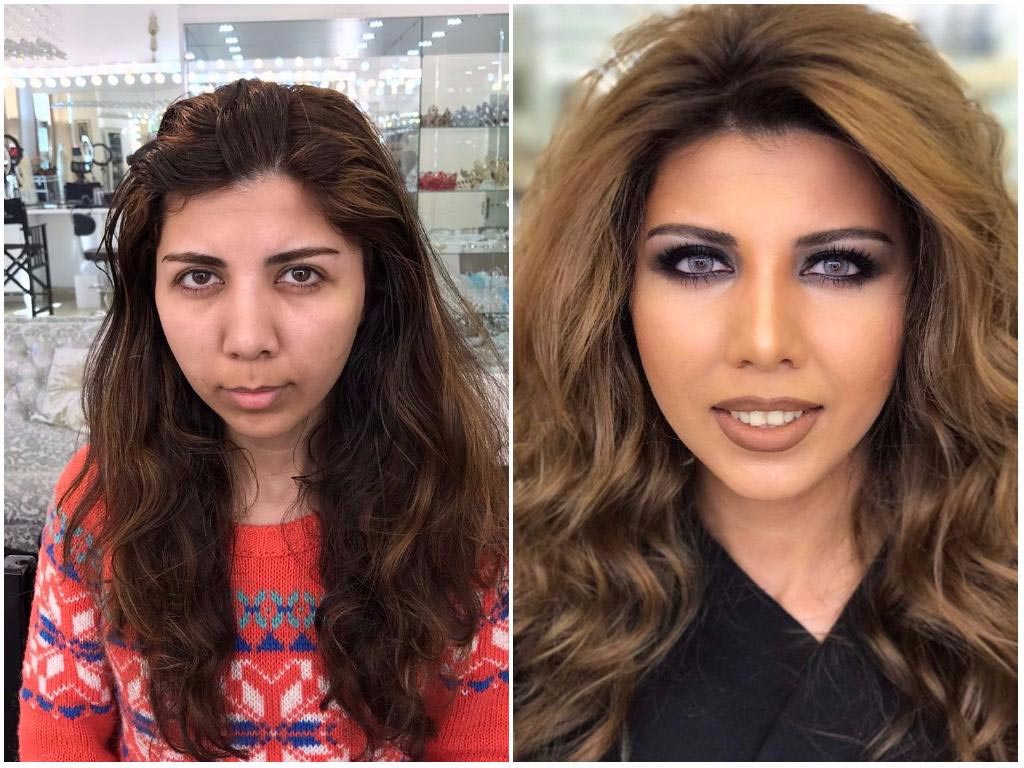визажист Анар Агакишиев. визажист превращает женщин в красавиц, до и после макияжа
