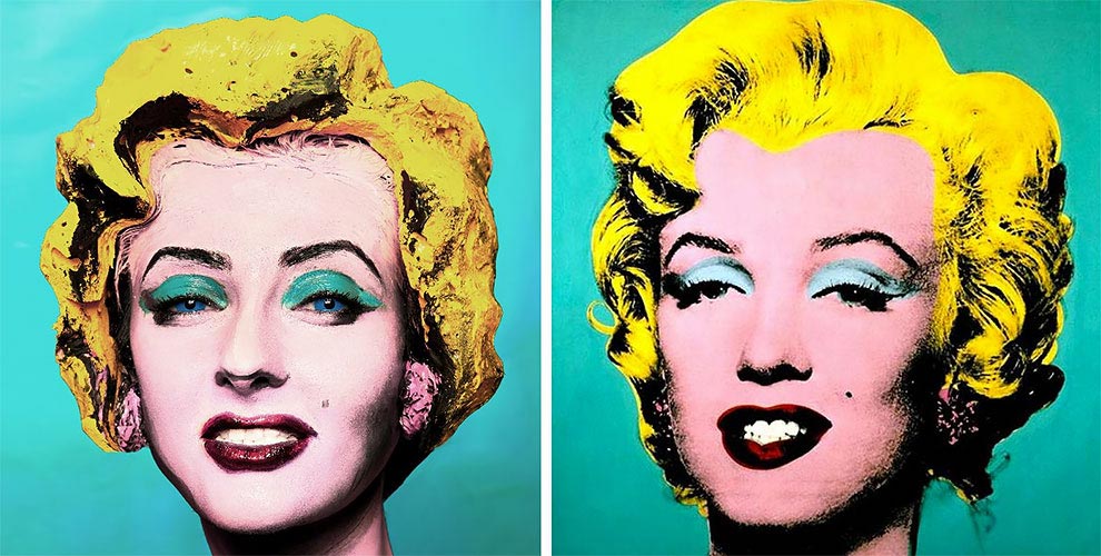 Модель воссоздает знаменитые картины только при помощи красок, не используя при этом фотошоп Into the canvas, фотограф Андрей Кеззин,модель Белла Григорянц