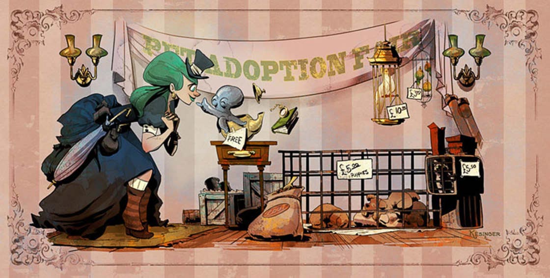 Брайан Кесингер, Brian Kesinger, Виктория и Отто, девушка и ручной осьминог