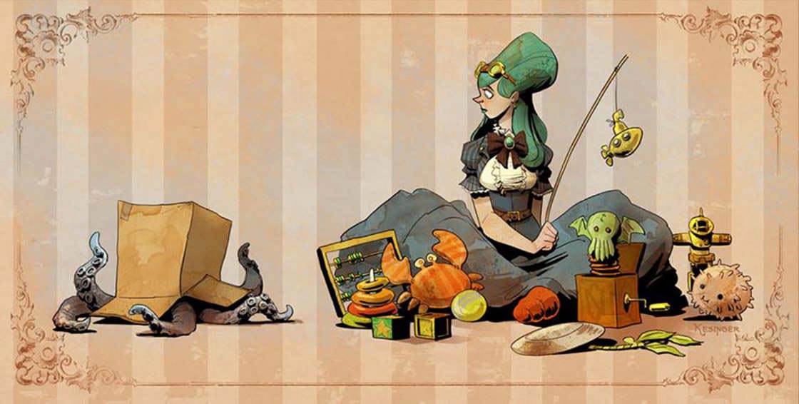 Брайан Кесингер, Brian Kesinger, Виктория и Отто, девушка и ручной осьминог