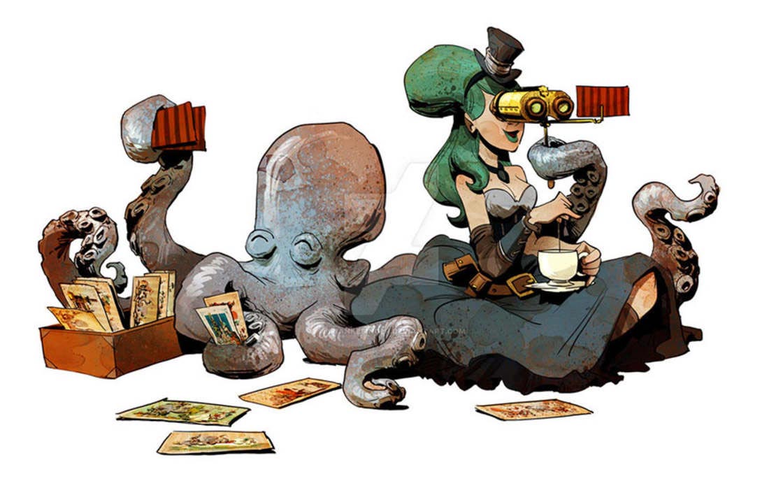 Брайан Кесингер, Brian Kesinger, Виктория и Отто, девушка и ручной осьминог