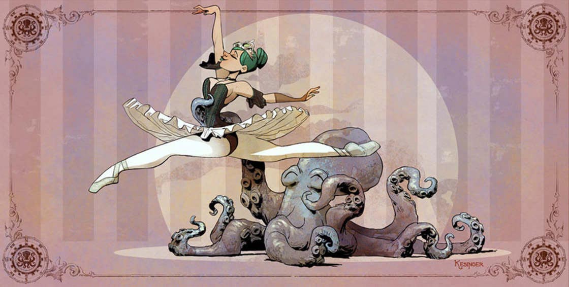 Брайан Кесингер, Brian Kesinger, Виктория и Отто, девушка и ручной осьминог