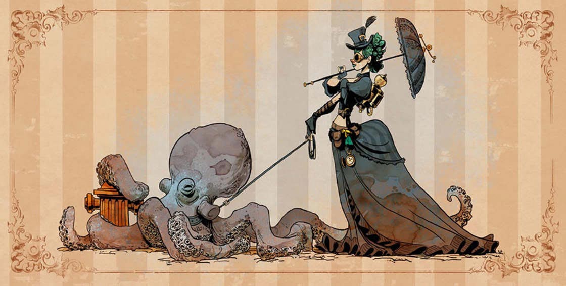 Брайан Кесингер, Brian Kesinger, Виктория и Отто, девушка и ручной осьминог