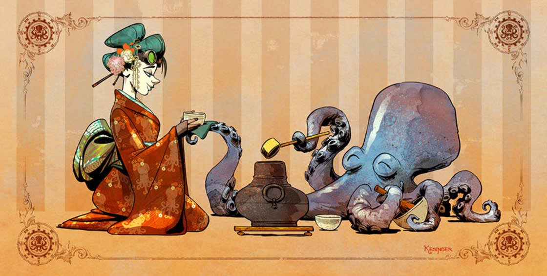 Брайан Кесингер, Brian Kesinger, Виктория и Отто, девушка и ручной осьминог