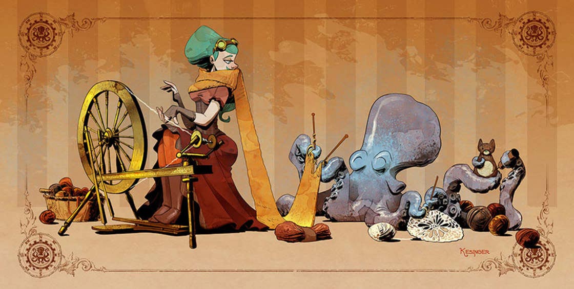 Брайан Кесингер, Brian Kesinger, Виктория и Отто, девушка и ручной осьминог