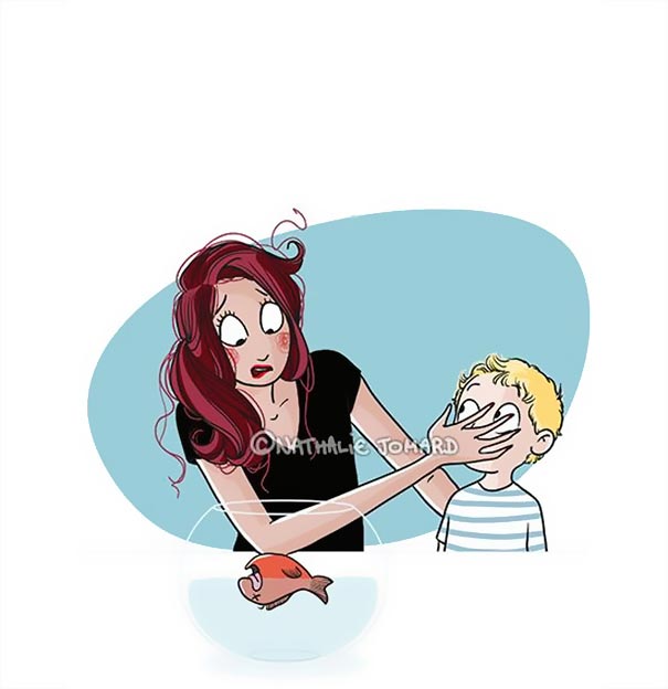 каково это быть мамой, радость материнства, жизнь мамы, смешные иллюстрации