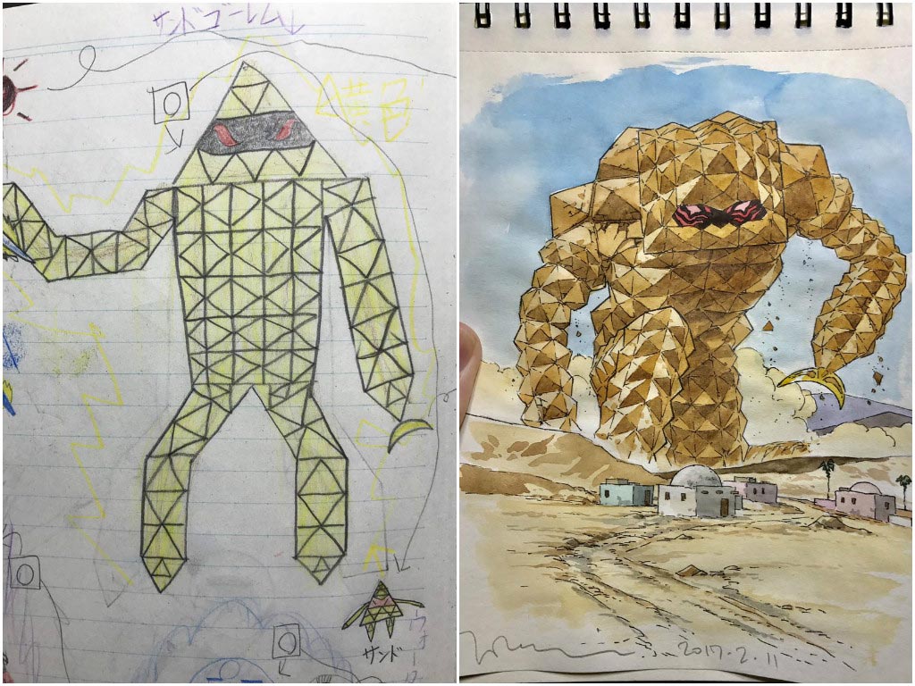 Папа превращает рисунки сыновей в аниме-персонажей, Томас Ромен, Thomas Romain