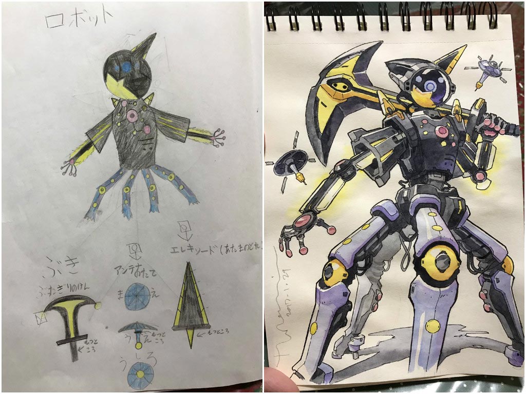 Папа превращает рисунки сыновей в аниме-персонажей, Томас Ромен, Thomas Romain