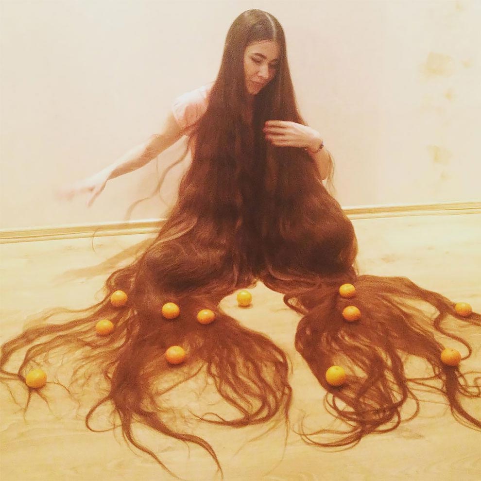 Алия Насырова, реальная Рапунцель, волосы длиной 2,3 метра, волосы длияной 230 см