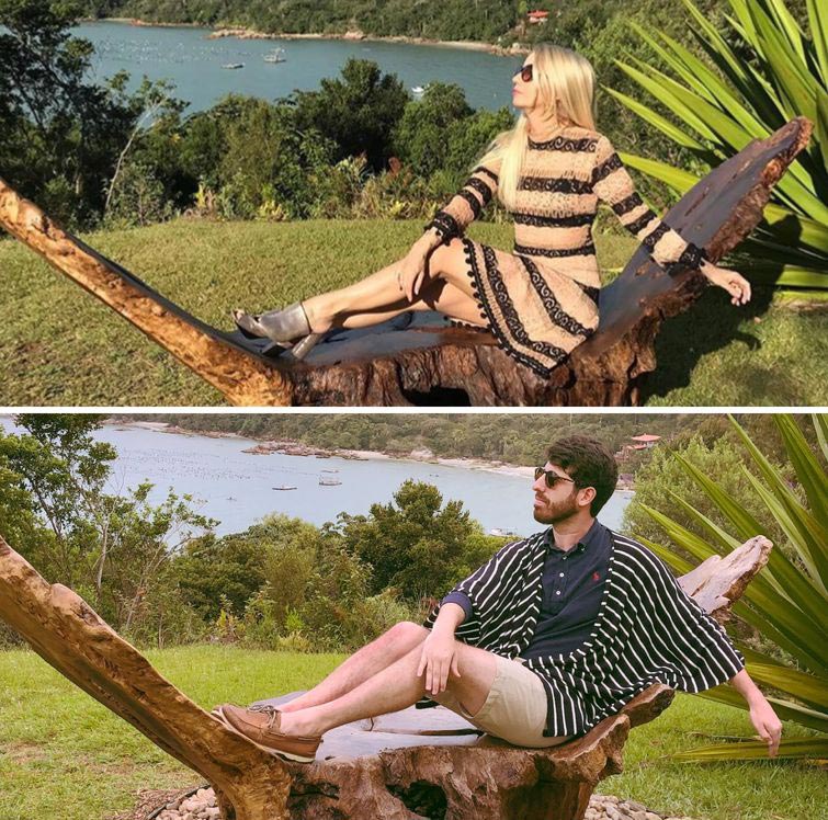 Парень узнал, что остановился в отеле, где часто фотографируются модели и решил воссоздать их фото воссоздал фотографии моделей, повторил фотографии моделей, пародия модели Instagram, пародия модели инстаграм