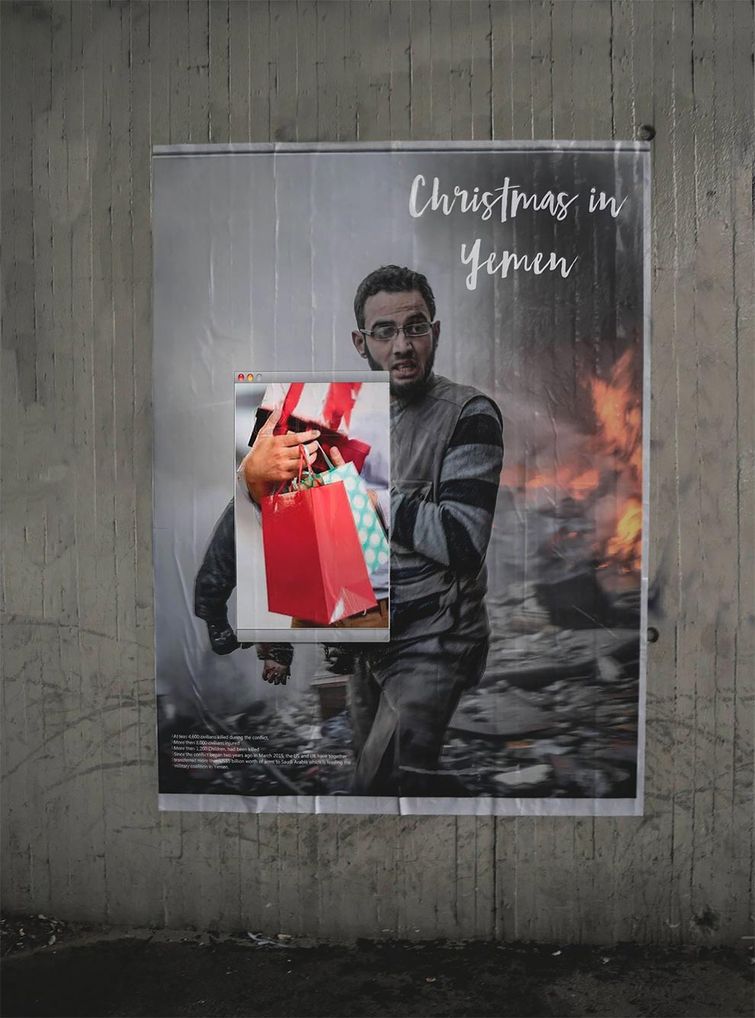 Смерть вместо подарков: художник создаёт плакаты, показывая в каком аду живут дети Йемена Рождество в Йемене, дети Йемена, Игорь Добровольский, Christmas In Yemen, конфликт в йемене дети