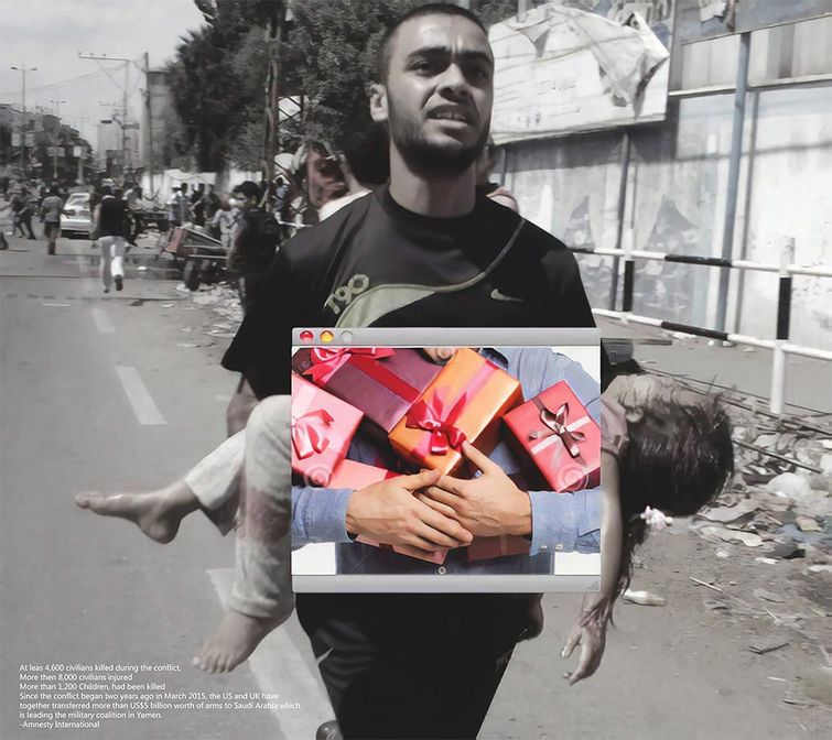 Смерть вместо подарков: художник создаёт плакаты, показывая в каком аду живут дети Йемена Рождество в Йемене, дети Йемена, Игорь Добровольский, Christmas In Yemen, конфликт в йемене дети