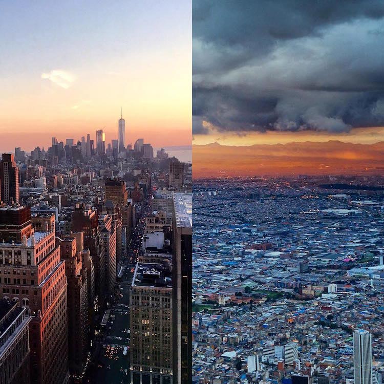 Remote Year, Half Half Travel, пара путешествует далеко друг от друга, пара объединяет снимки в одно целое