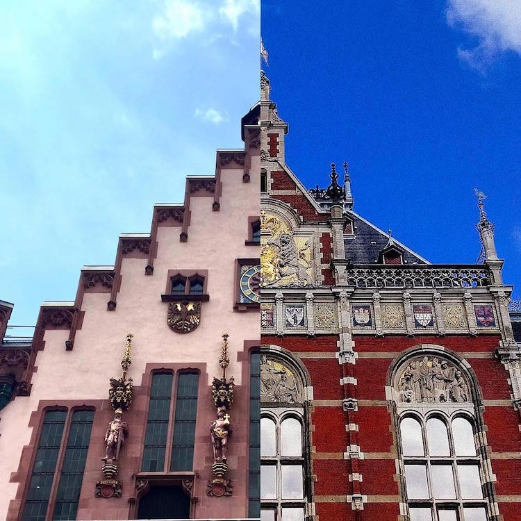 Remote Year, Half Half Travel, пара путешествует далеко друг от друга, пара объединяет снимки в одно целое