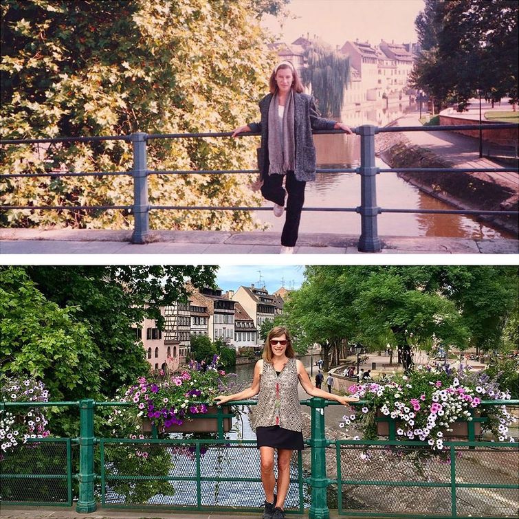 воссоздаёт фотографии 30 лет спустя, воссоздаёт фотографии поездка в Европу