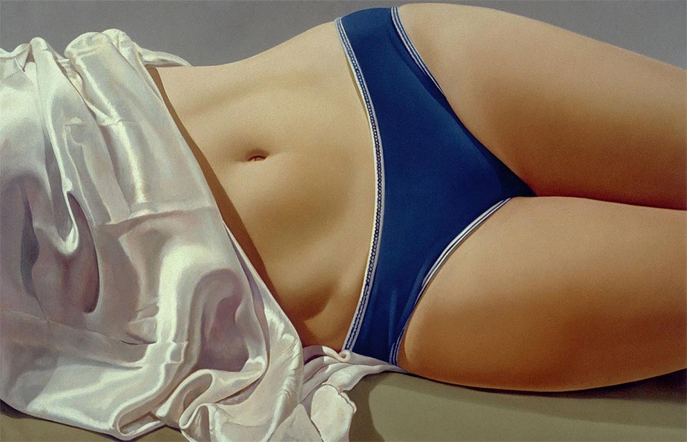Джона Си. Касер, John C. Kacere, фотреалистичные картины, картины нижней части женского тела в нижнем белье