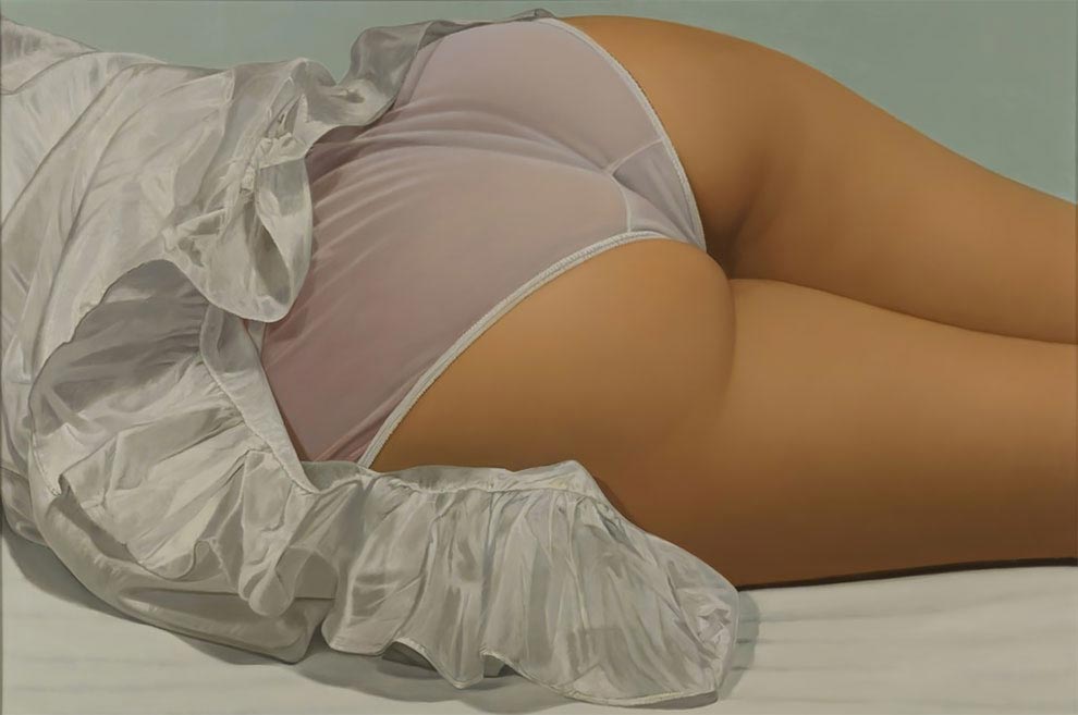Джона Си. Касер, John C. Kacere, фотреалистичные картины, картины нижней части женского тела в нижнем белье