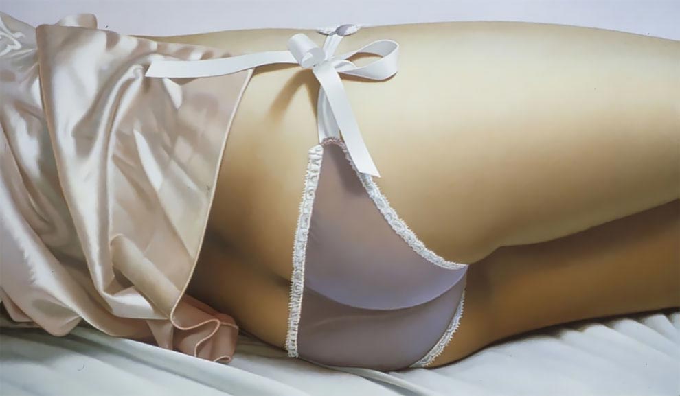 Джона Си. Касер, John C. Kacere, фотреалистичные картины, картины нижней части женского тела в нижнем белье