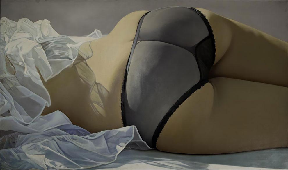 Джона Си. Касер, John C. Kacere, фотреалистичные картины, картины нижней части женского тела в нижнем белье