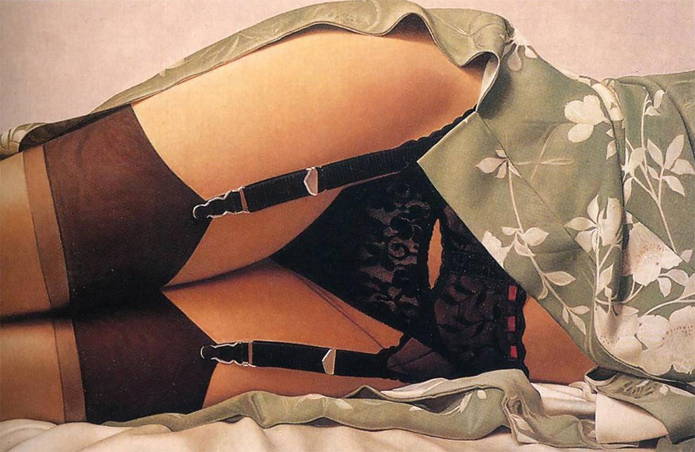 Джона Си. Касер, John C. Kacere, фотреалистичные картины, картины нижней части женского тела в нижнем белье