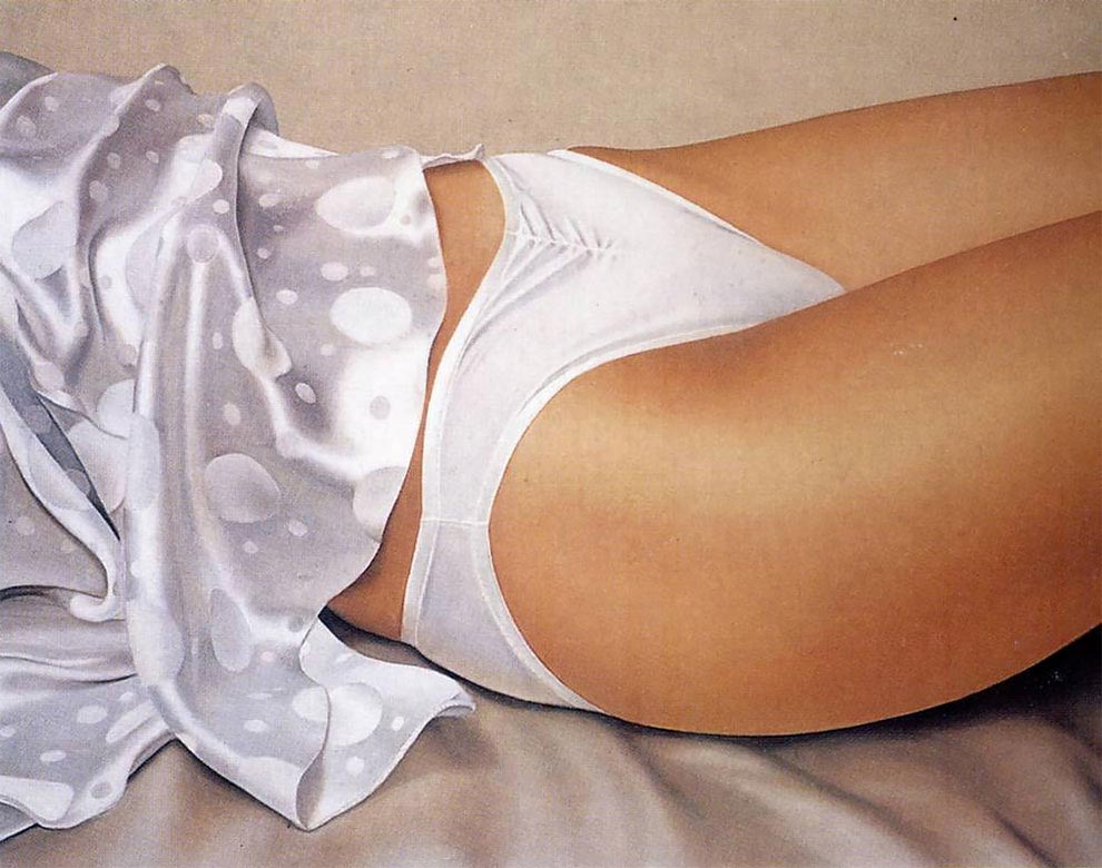 Джона Си. Касер, John C. Kacere, фотреалистичные картины, картины нижней части женского тела в нижнем белье