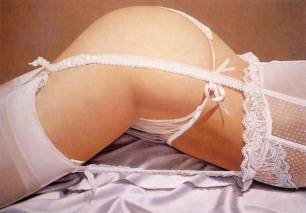 Джона Си. Касер, John C. Kacere, фотреалистичные картины, картины нижней части женского тела в нижнем белье